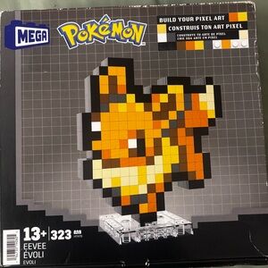 Mega Pokémon Pixel Art Building Set - Orange and Black